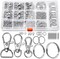 265PCS Keychains Clips and Key Rings, Well Crafted Sturdy Key Chain Making Kit, Key Chain Rings, Keychains Hooks, for Key Chains, Lanyard, Jewelry Making, Crafts, Silver